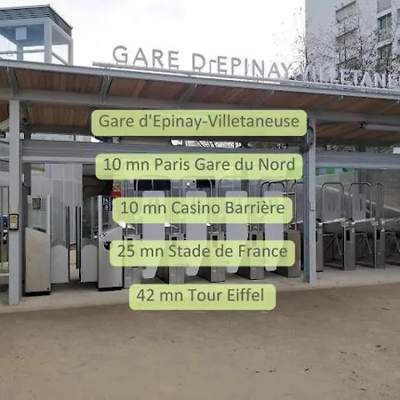 Gare En Face A Pied - Paris 10mn - Parking Prive Gratuit - De 1 A 8 Personnes - Souplex - Equipe - Entierement Renove